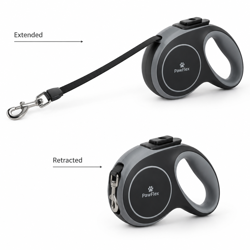 Automatic Retractable Dog Leash - Dual Size Options with Brake & Lock Safety System
